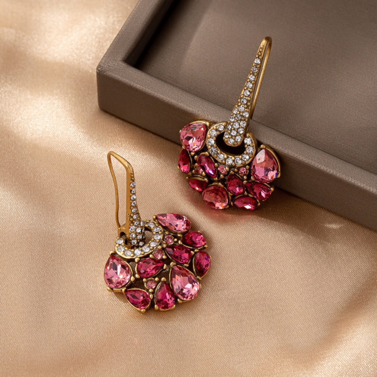 Fairy Flower Zircon-like Jeweled Earrings
