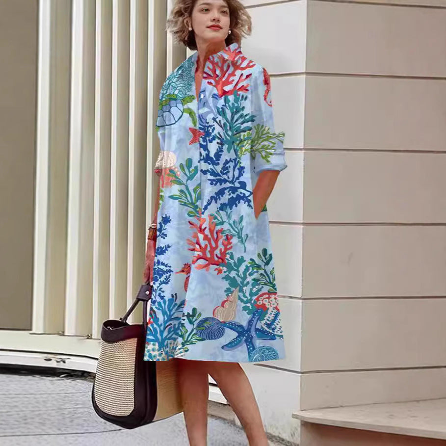 Fashion Summer 3D Digital Printing Female Dress