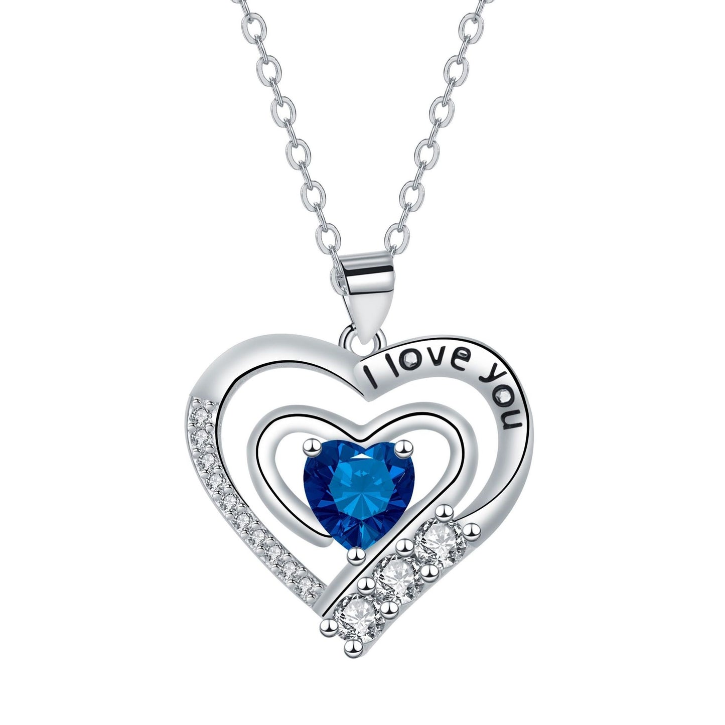 European And American Fashion Elegant Romantic Love Surrounded Necklace Female Pendant Niche Accessories