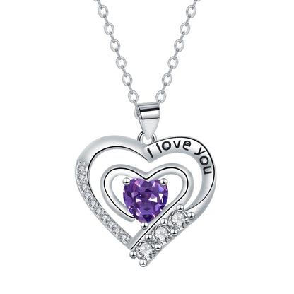 European And American Fashion Elegant Romantic Love Surrounded Necklace Female Pendant Niche Accessories