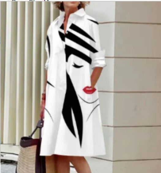 Fashion Summer 3D Digital Printing Female Dress