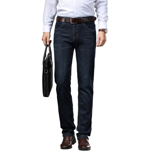 Stretch Jeans Autumn And Winter Loose Plus Size Business Casual Pants